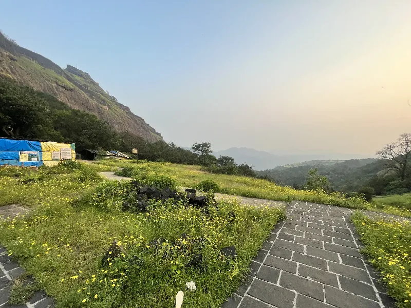 The beautiful temple at the base of Rajmachi fort